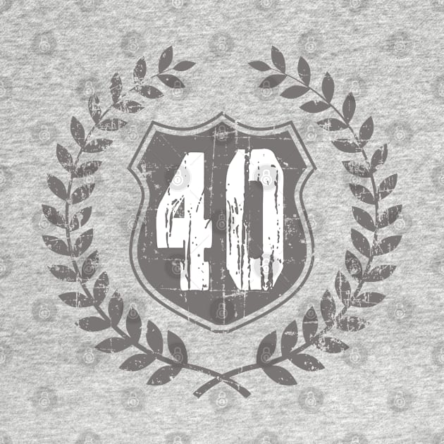 Vintage Old No. 40 T-Shirt by adouniss